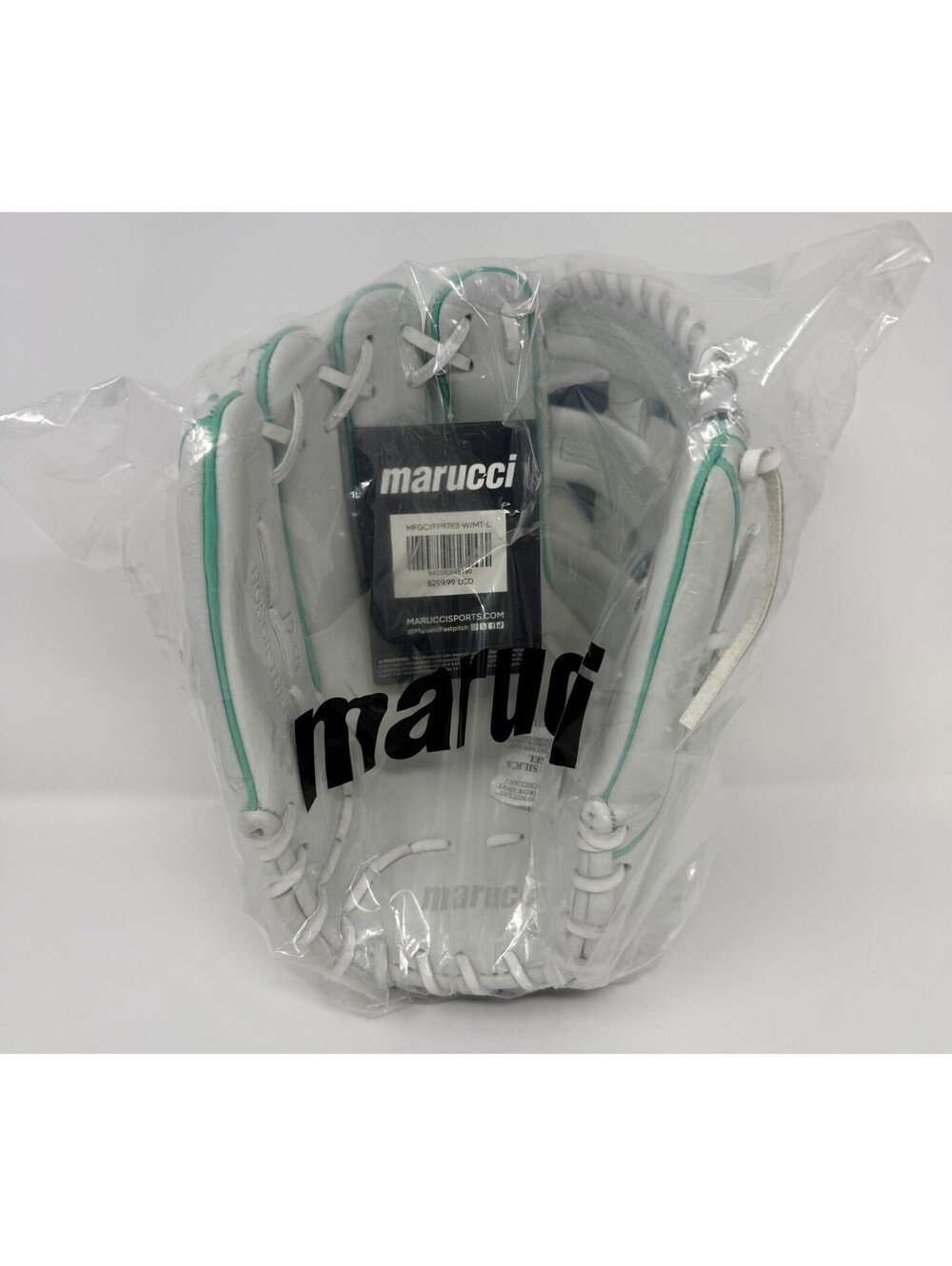 Marucci Cypress Fastpitch Softball Glove 12.5 LHT H-Web White Mint NWT Outfield